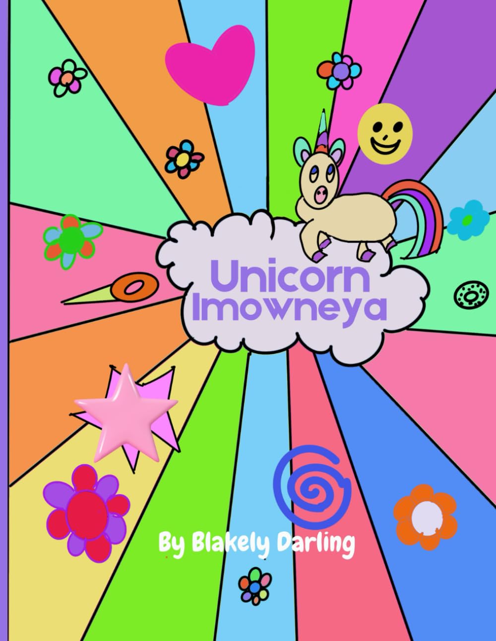 Unicorn Imowneya coloring book cover